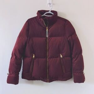 Tommy Hilfiger Down Puffer Velur Jacket Size S